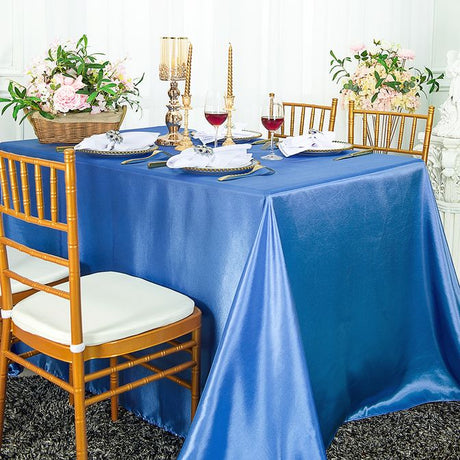 Elegant Satin Rectangular Tablecloth – Durable & Smooth