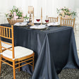 Rectangular Satin Tablecloth 72x120 Pewter/Charcoal