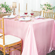 Rectangular Satin Tablecloth 90x156 Pink
