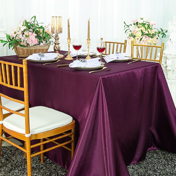 Luxury Satin Round Tablecloth – Smooth Finish & Shine