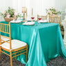 Silky Satin Rectangular Tablecloth Seamless Finish