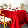 Rectangular Satin Tablecloth 90x156 Red
