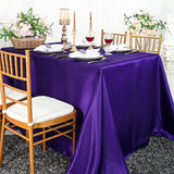 Rectangular Satin Tablecloth 54x108 Regency Purple