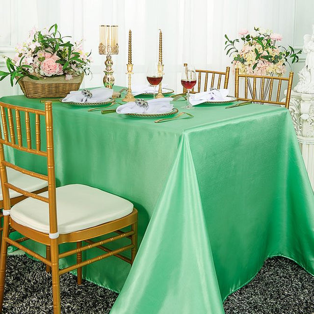 Rectangular Satin Tablecloth 54x108 Sage Green