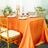 Rectangular Satin Tablecloth Seamless Silky Finish