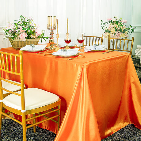 Seamless Rectangular Satin Rosette Tablecloth