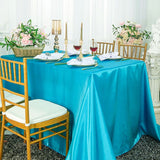 Seamless Rectangular Satin Rosette Tablecloth