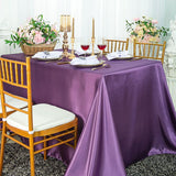 Elegant Satin Tablecloth Rectangular for Dining & Events
