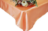 Rectangular Satin Tablecloth 54x108 Apricot Peach