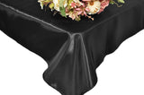 Rectangular Satin Tablecloth Black 54x108
