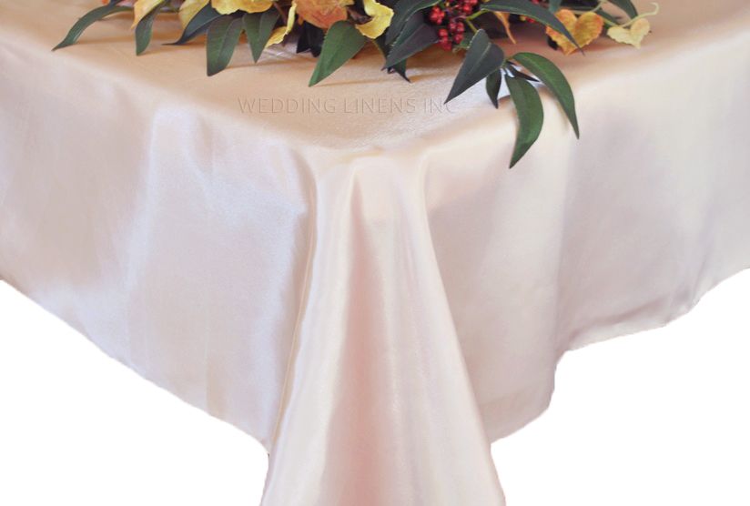 Rectangular Satin Tablecloth 54x108 Blush Pink