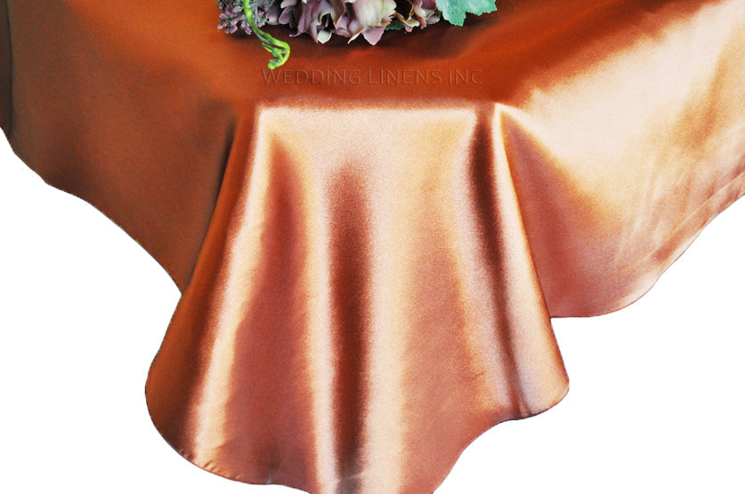 Rectangular Satin Tablecloth Cognac 54x108