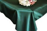 Rectangular Satin Tablecloth 54x108 Hunter Green/Holly Green