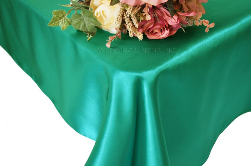 Rectangular Satin Tablecloth 54x108 Jade
