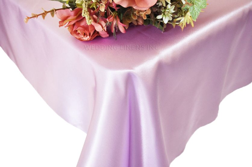 Rectangular Satin Tablecloth Lavender 54x108