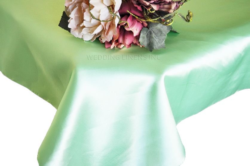 Rectangular Satin Tablecloth 54x108 Mint Green