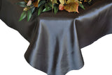 Rectangular Satin Tablecloth 54x108 Pewter/Charcoal
