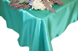 Rectangular Satin Tablecloth 54x108 Pool Blue