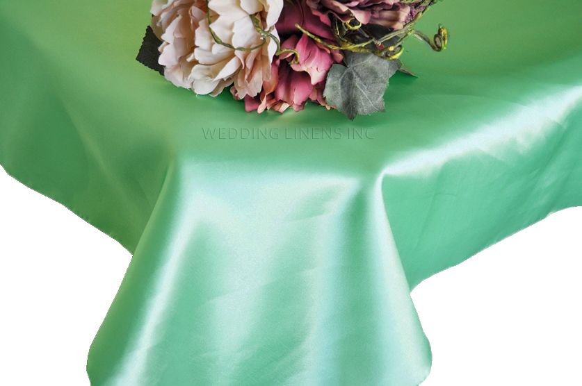 Rectangular Satin Tablecloth 54x108 Sage Green