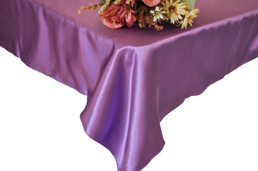 Rectangular Satin Tablecloth 54x108 Victoria Lilac