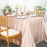 Silky Satin Rectangular Tablecloth for Events