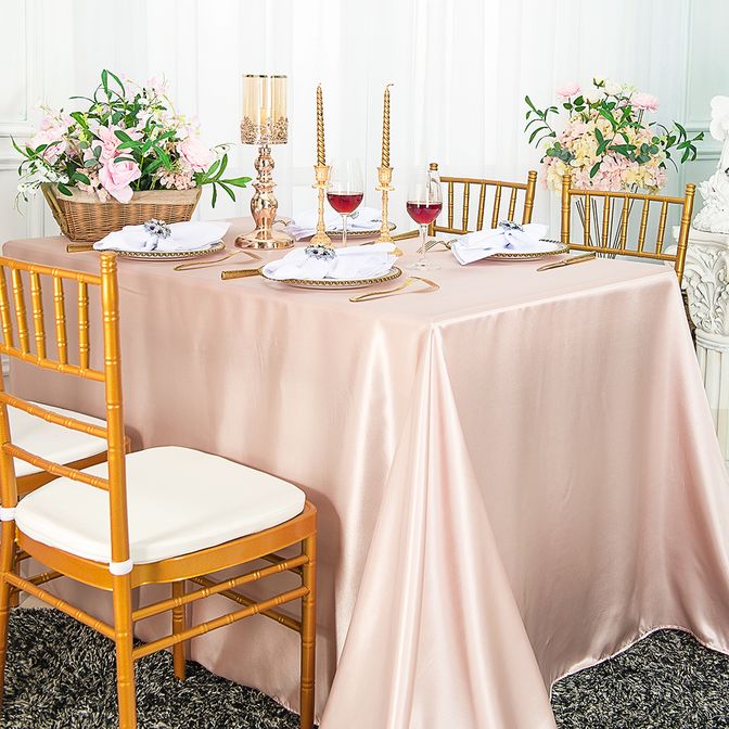 Classic Satin Round Tablecloth – Seamless & Elegant