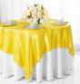 Satin Square Table Overlay 85x85 Canary Yellow