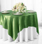 Satin Table Overlay 85x85 Square Clover Green