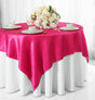 Satin Square Table Overlay 85x85 Fuchsia