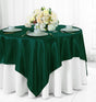 Satin Table Overlay 85x85 Square Hunter Green