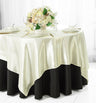 Seamless Square Satin Table Overlay 120 Inch Décor