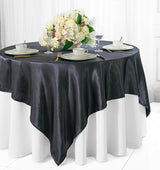 Seamless Square Satin Table Overlay 120 Inch Décor