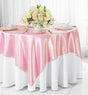 Satin Square Table Overlay 85x85 Pink