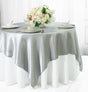 Satin Table Overlay 54x54 Square Platinum