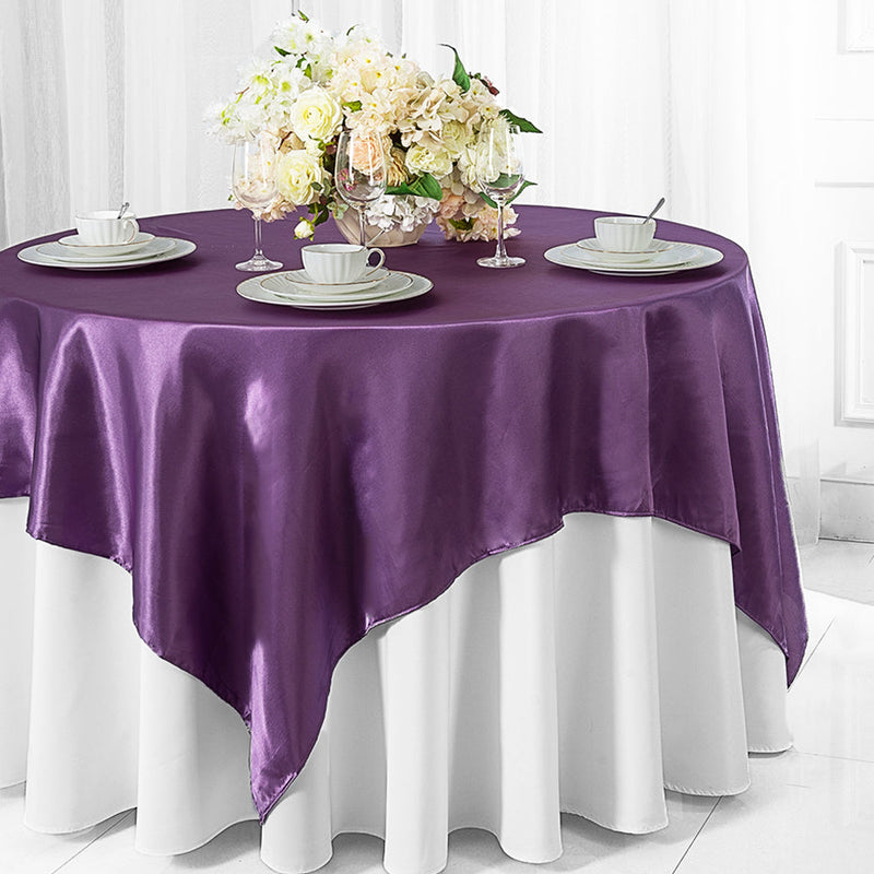 Luxury Satin Square Overlay – Smooth Wedding Décor