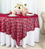 Lace Table Overlay 54x54 Square Apple Red