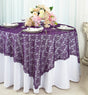 Square Lace Table Overlay 54x54 Eggplant