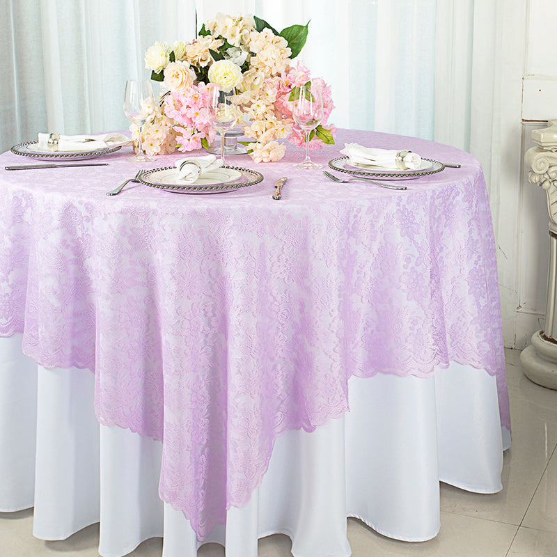 Lace Table Overlay 54x54 Square Lavender