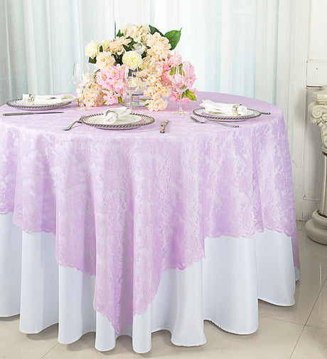 Lace Table Overlay 54x54 Square Lavender