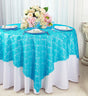 Square Lace Table Overlay 54x54 Turquoise