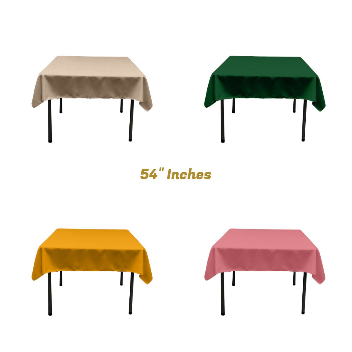 54X54 Square Poly Poplin Polyester Fabric - Solid Color, 54" X 54" (1 Piece)