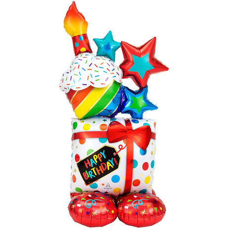 Foil Balloon Stacked Birthday Icons AirLoonz