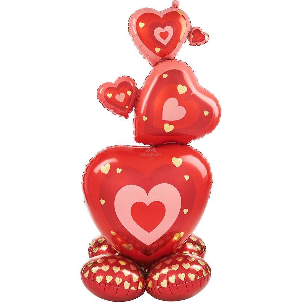 Foil Balloon Stacking Hearts AirLoonz
