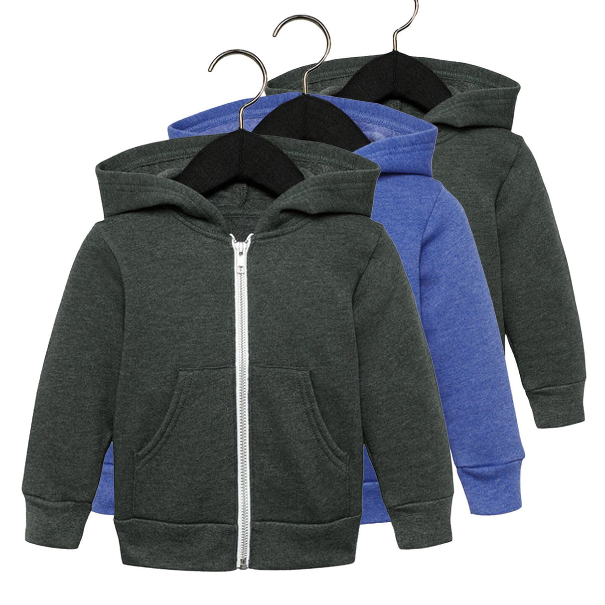 Bella + Canvas® Toddler Sponge Fleece Full Zip Hooded Sweatshirt
