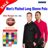 Devon & Jones® CrownLux Performance Men's Plaited Long Sleeve Polo
