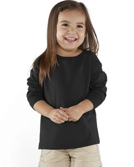 RADYAN® Toddler Crew Neck Long-Sleeve Fine Jersey T-Shirt - 3302