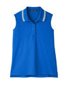 Devon & Jones® CrownLux Performance Ladies Plaited Tipped Sleeveless Polo