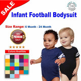 RADYAN® Infant Football Classic Crew Neck Short Sleeve Bodysuit