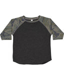 RADYAN® Toddler Baseball Fine Jersey Three-Quarter Sleeve T-Shirt