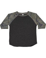 RADYAN® Toddler Baseball Fine Jersey Three-Quarter Sleeve T-Shirt